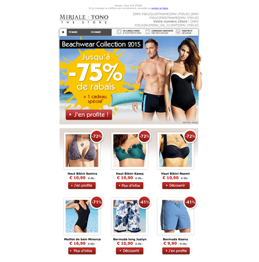 Emailing Beachwear The Store