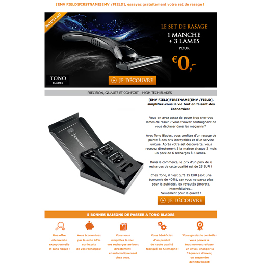 Emailing Tono Blades